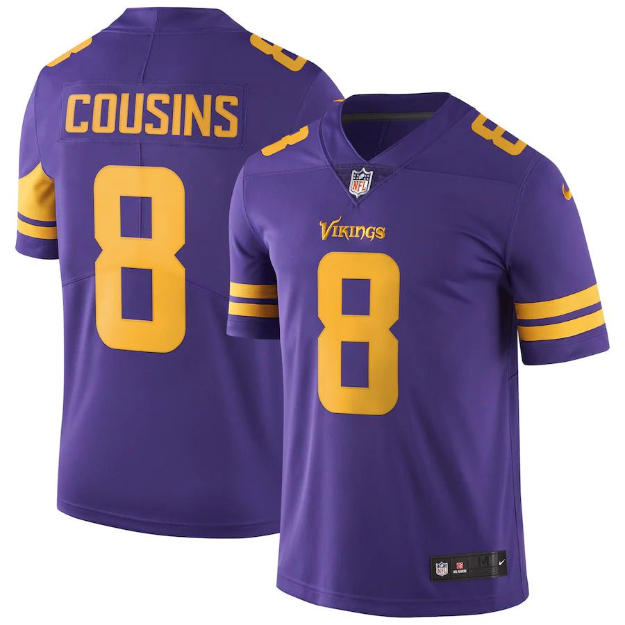Men Minnesota Vikings #8 Kirk Cousins Nike Purple Color Rush Vapor Untouchable Limited NFL Jersey->minnesota vikings->NFL Jersey
